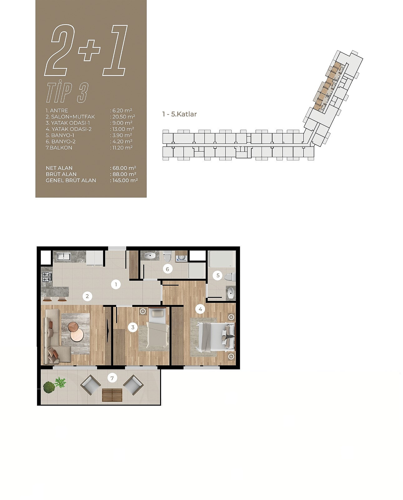 Leiligheter til salgs i Bornova, İzmir i Tyrkia - 113608