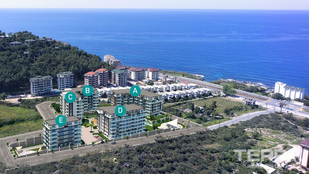 Luxury sea view apartments in Alanya, Kargicak - 6215