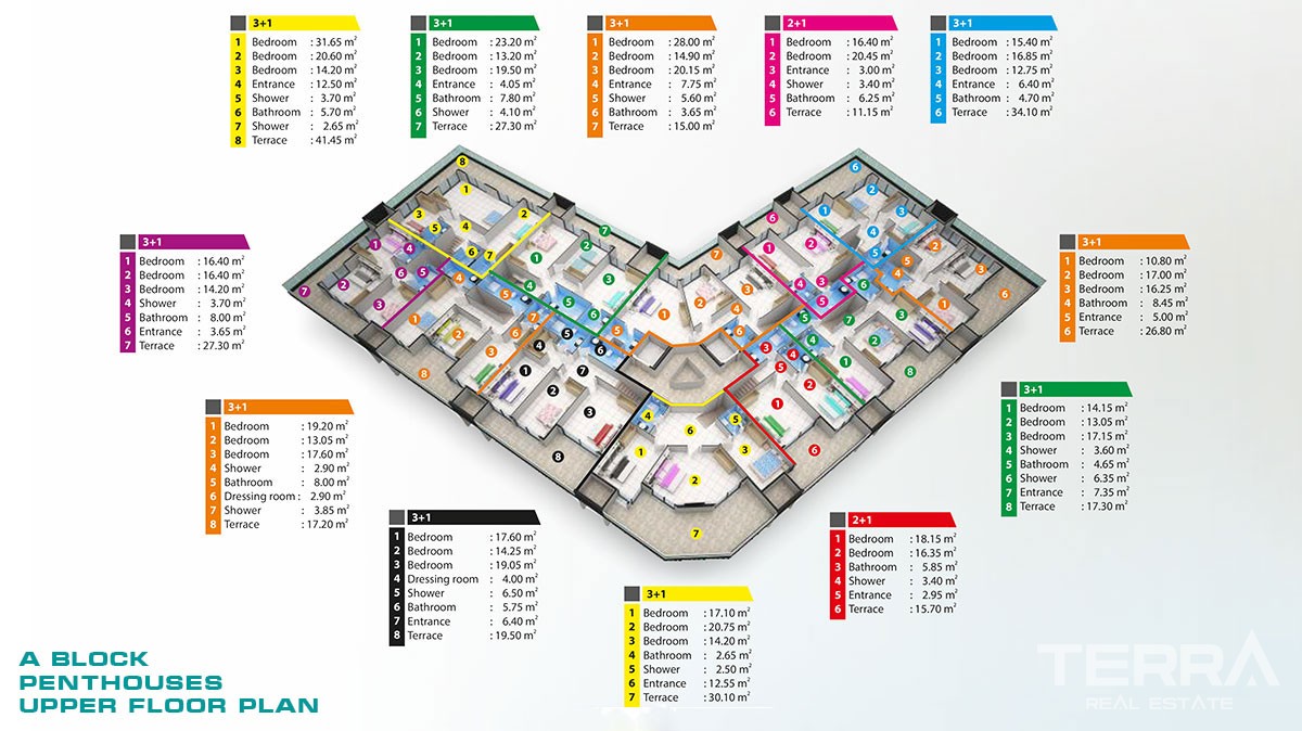Luxury sea view apartments in Alanya, Kargicak - 6228