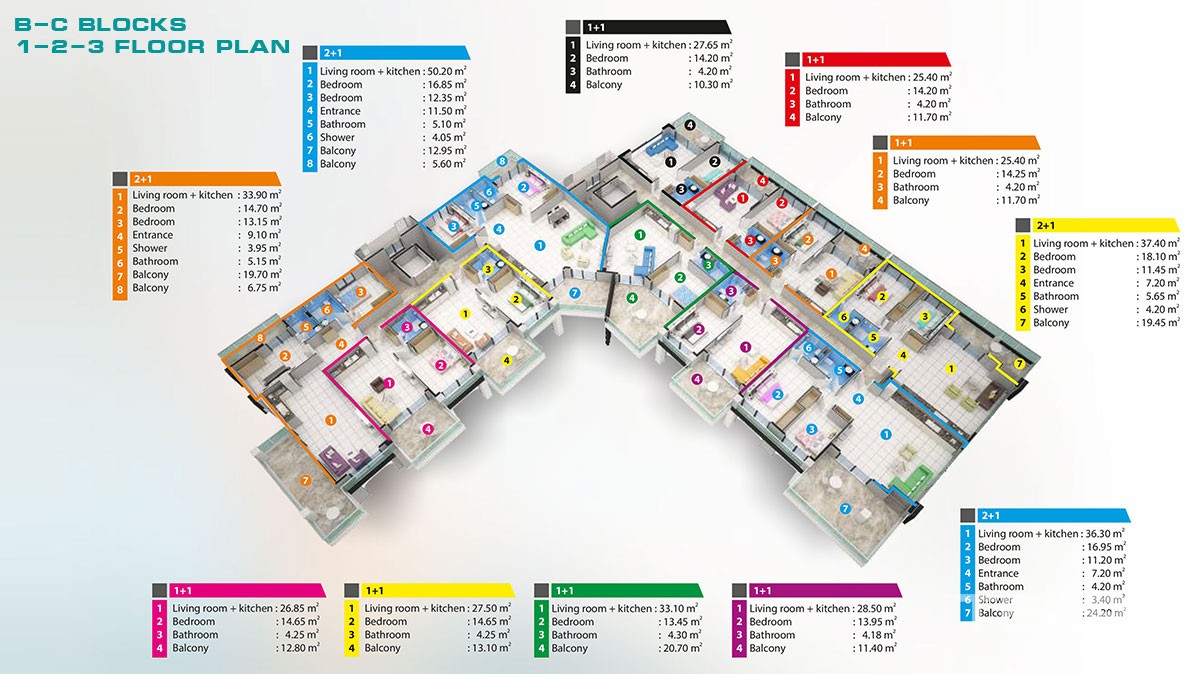 Luxury sea view apartments in Alanya, Kargicak - 6239