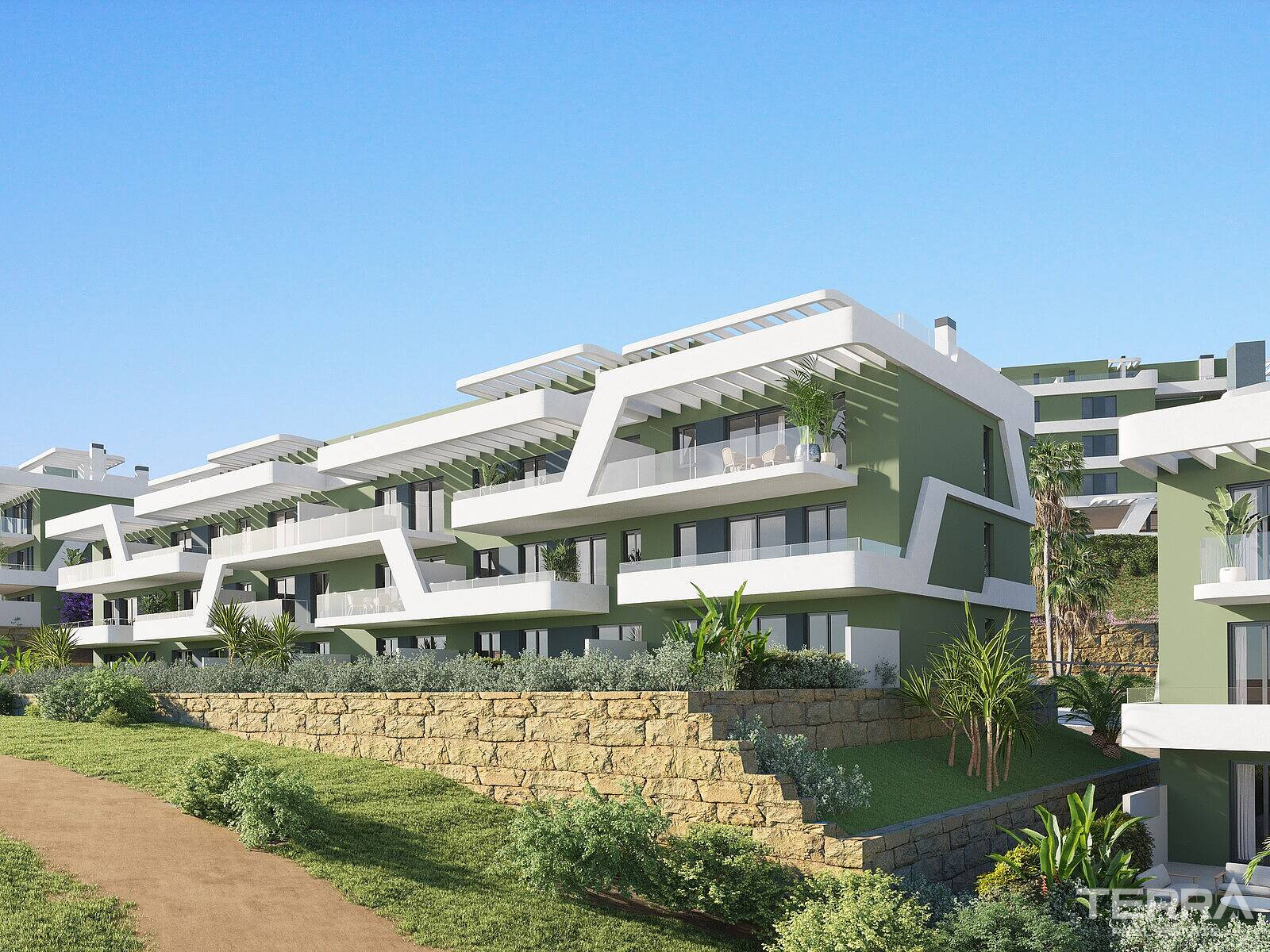 Leiligheter med havutsikt til salgs i Mijas på Costa del Sol, Spania - 113846