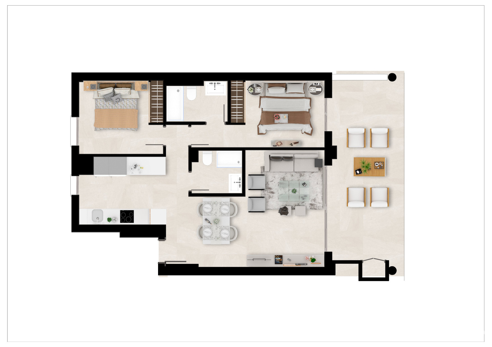 Apartments with Sea View for Sale in Mijas, Coste del Sol, Spain - 113928