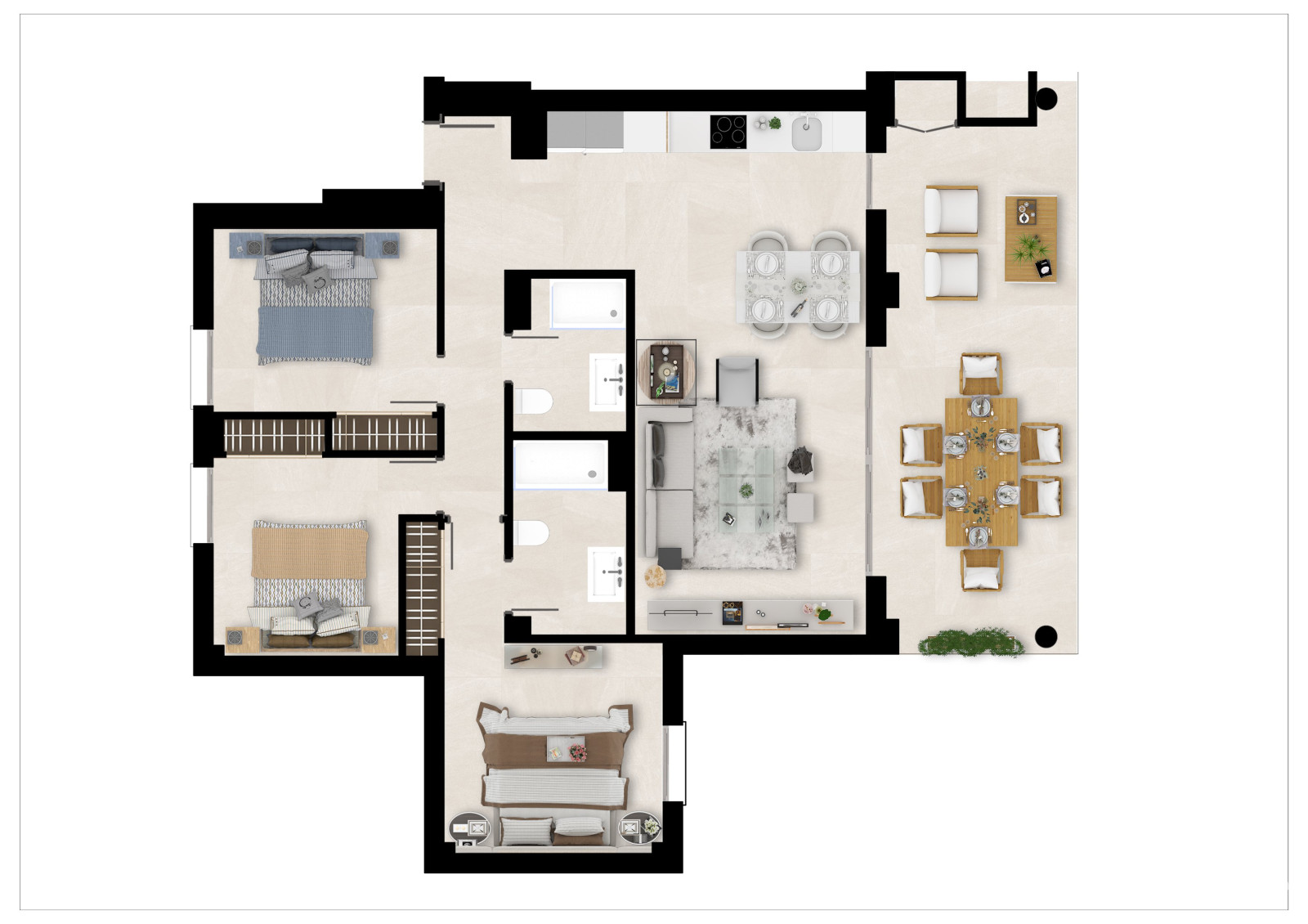Apartments with Sea View for Sale in Mijas, Coste del Sol, Spain - 113929