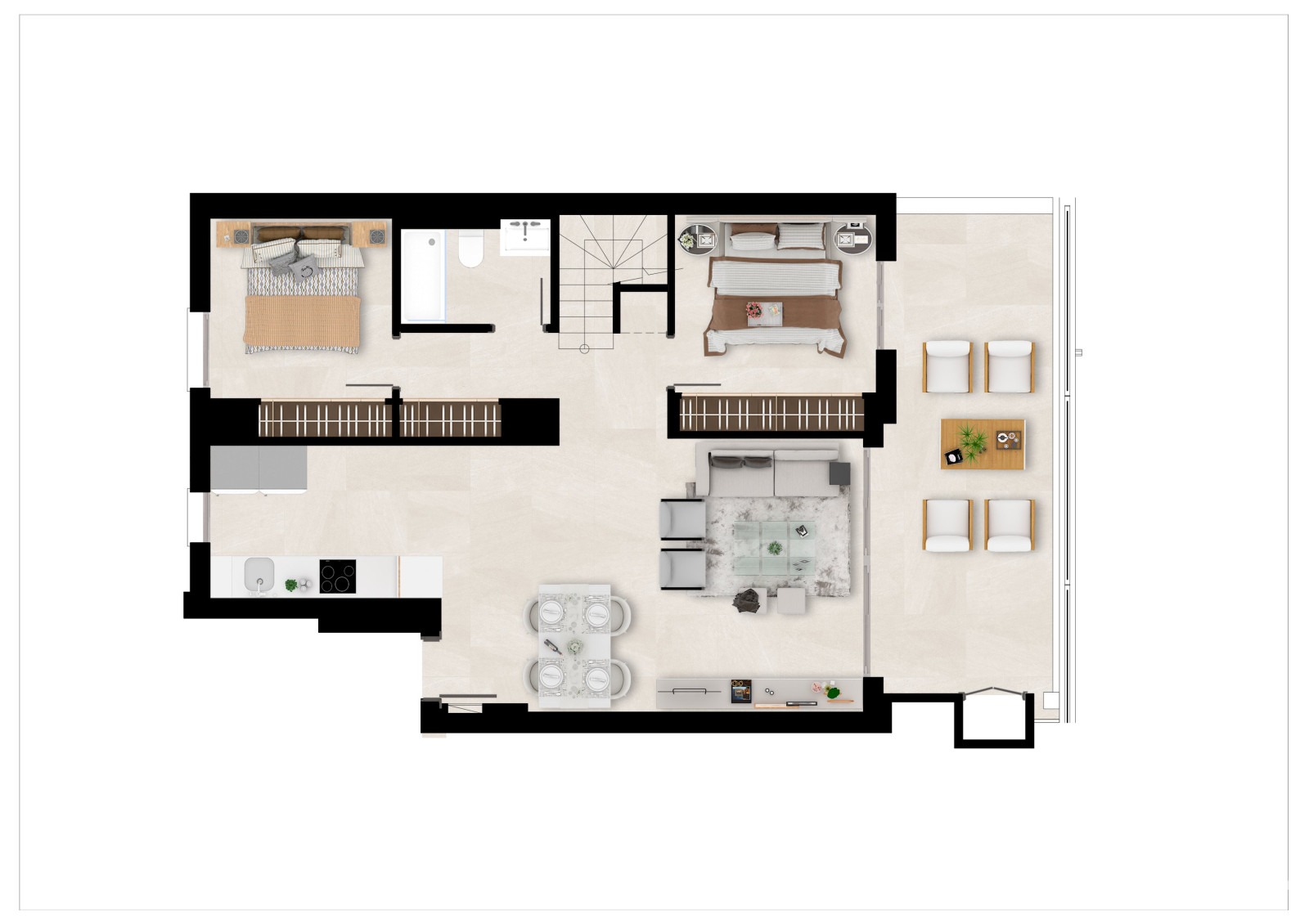 Apartments with Sea View for Sale in Mijas, Coste del Sol, Spain - 113930
