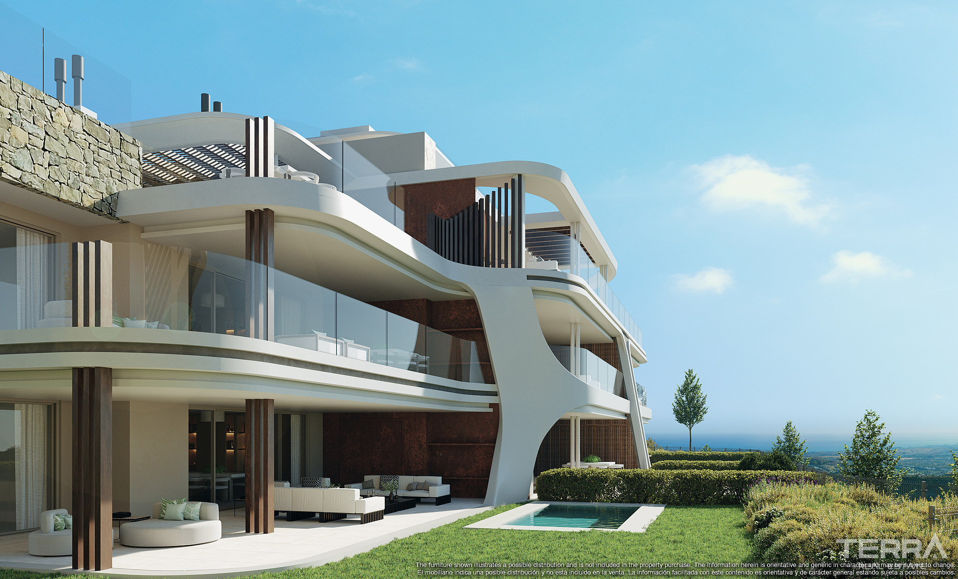 Málaga, Benahavis, Country Club'ta Satılık Göl Manzaralı Daireler - 113950