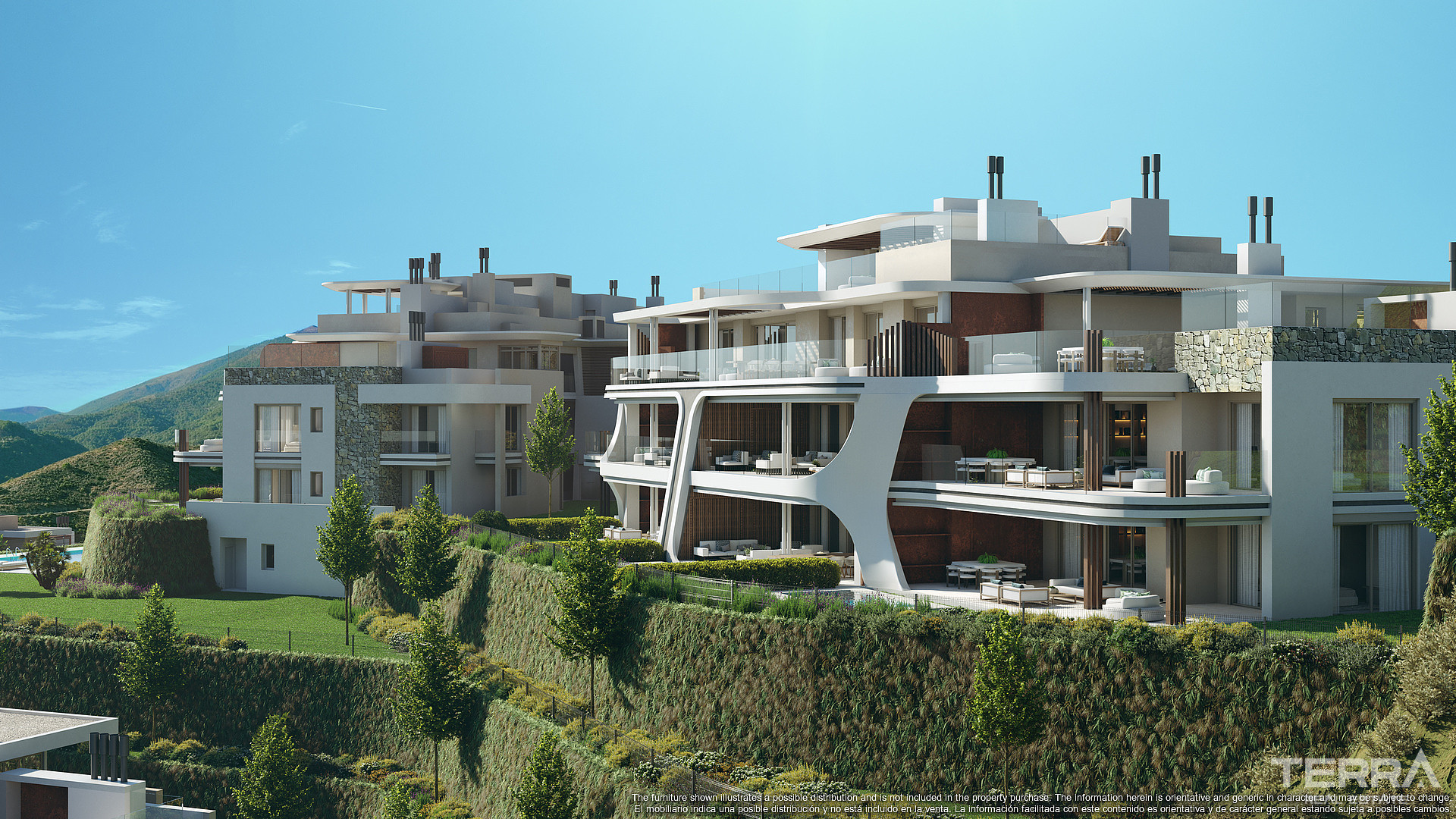 Málaga, Benahavis, Country Club'ta Satılık Göl Manzaralı Daireler - 113953