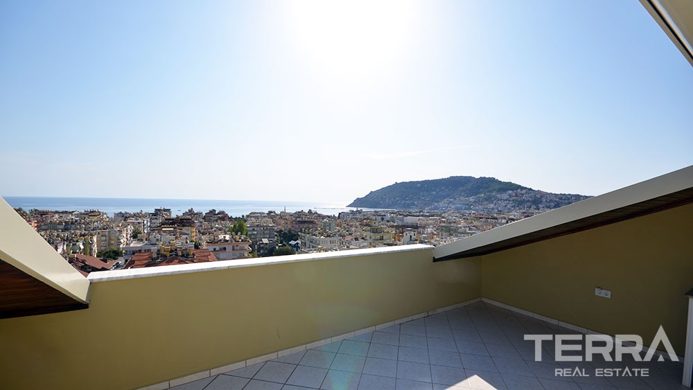 Large penthouse apartments in Alanya City with castle and sea view - 6288