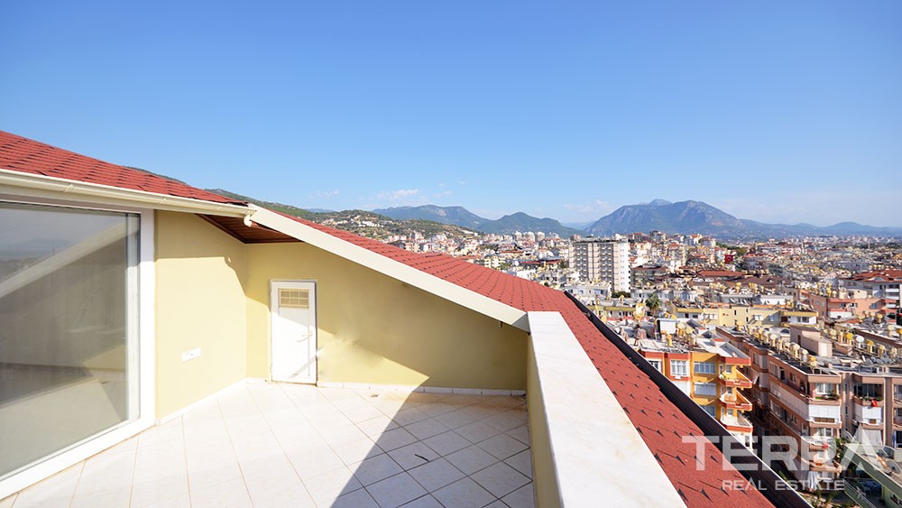 Large penthouse apartments in Alanya City with castle and sea view - 6289