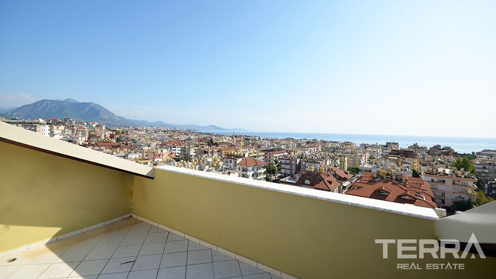 Large penthouse apartments in Alanya City with castle and sea view - 6290