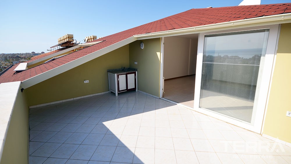 Large penthouse apartments in Alanya City with castle and sea view - 6291