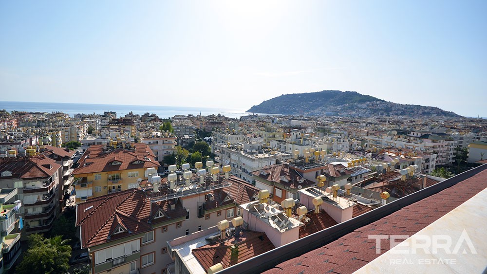 Large penthouse apartments in Alanya City with castle and sea view - 6292