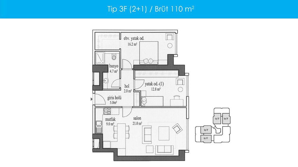 Istanbul Apartments for sale in Maslak - 6354