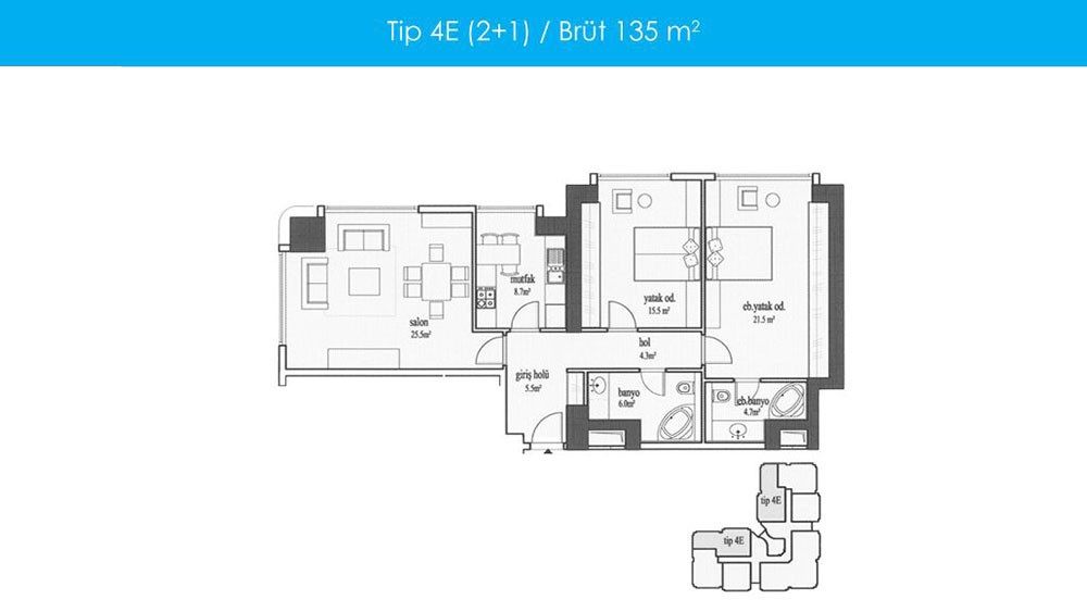 Istanbul Apartments for sale in Maslak - 6356