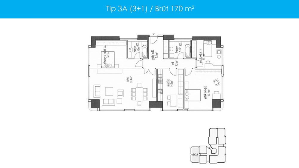 Istanbul Apartments for sale in Maslak - 6357