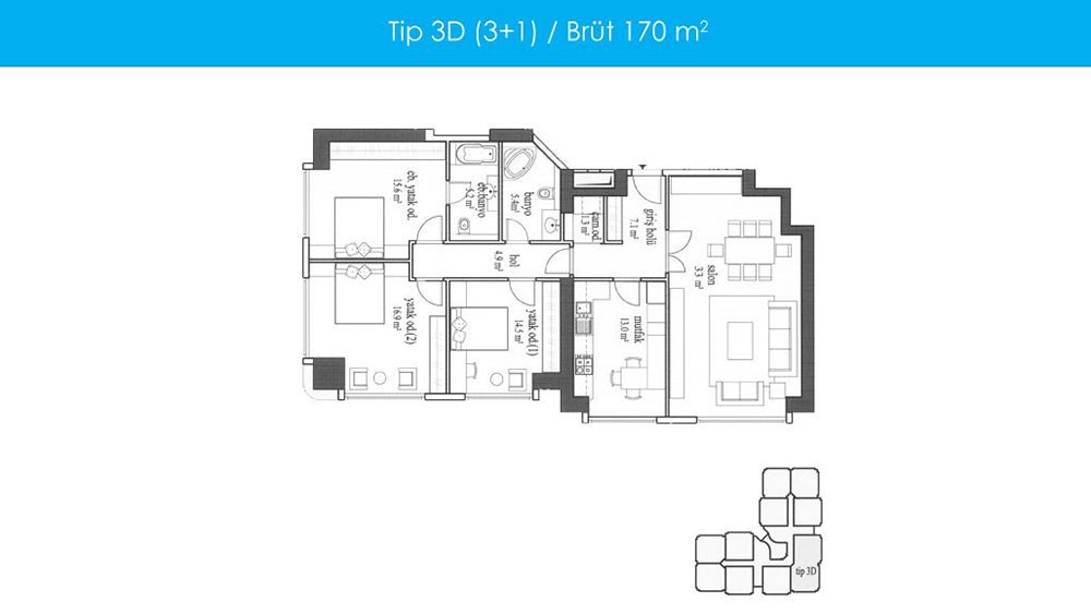 Istanbul Apartments for sale in Maslak - 6358