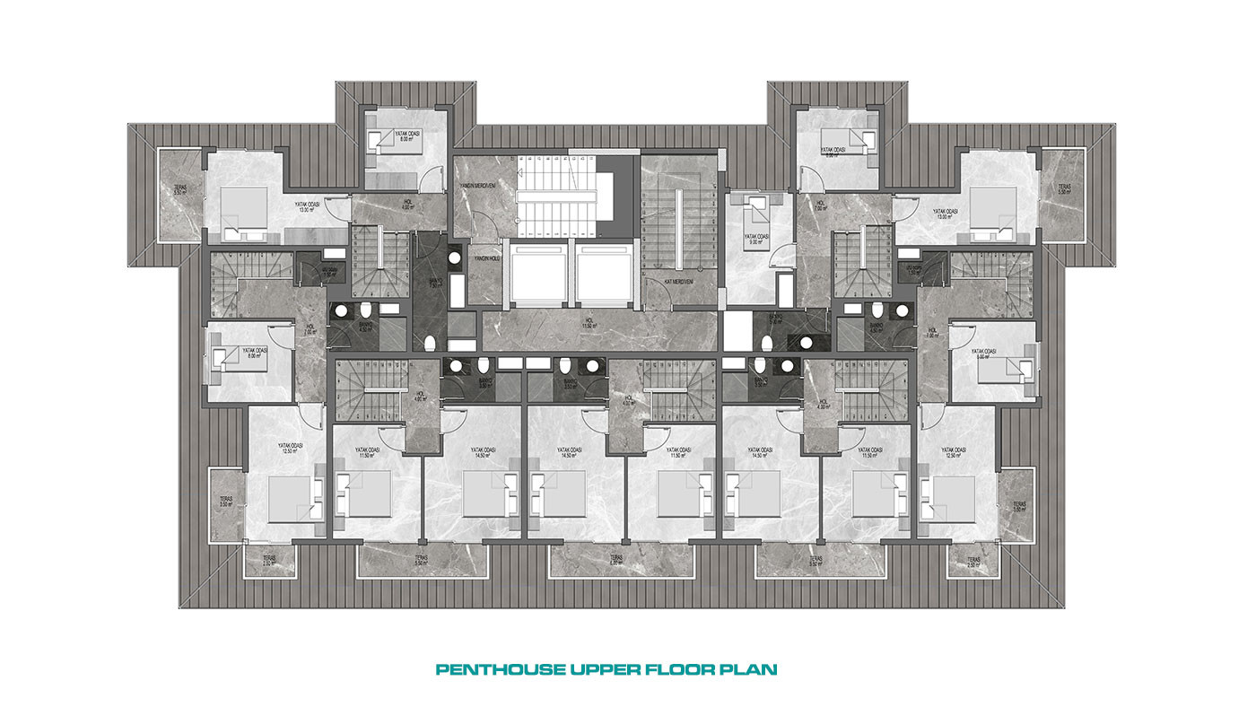 Appartements prêts à emménager à vendre à Tosmur, Alanya, Turquie - 114581