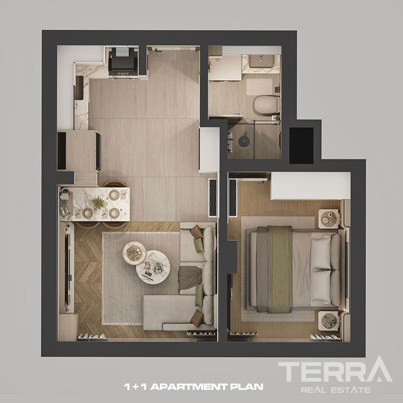 Leiligheter til salgs i Çağlayan, Lara, Antalya, Tyrkia - 114590