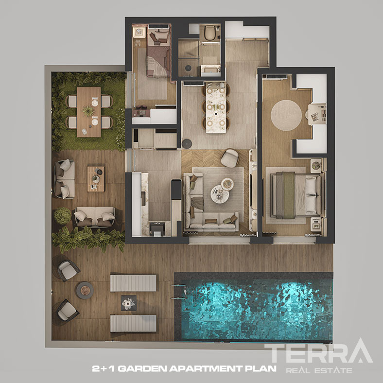 Leiligheter til salgs i Çağlayan, Lara, Antalya, Tyrkia - 114592