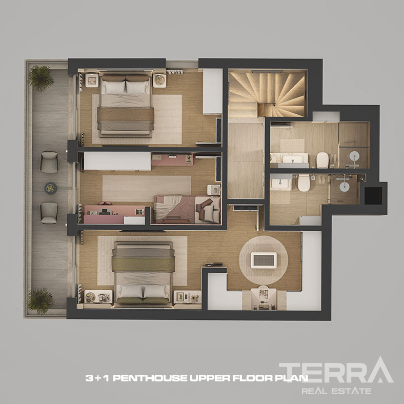 Leiligheter til salgs i Çağlayan, Lara, Antalya, Tyrkia - 114593