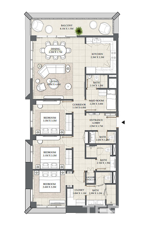 Waterfront Apartments for Sale in Dubai Creek Harbour - 114838
