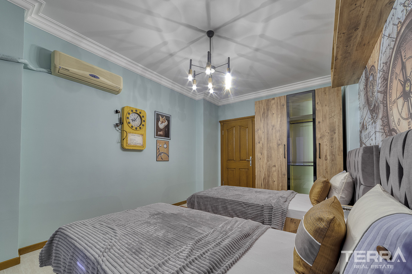 Möblierte Zwei - Schlafzimmer Wohnung mit Meerblick in Mahmutlar - 67987