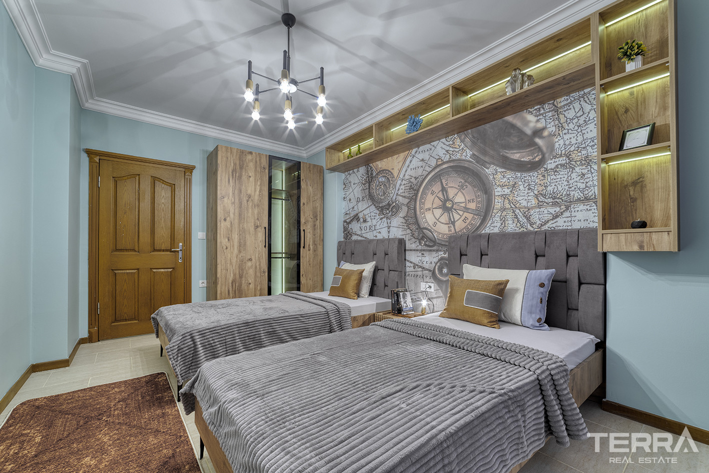 Möblierte Zwei - Schlafzimmer Wohnung mit Meerblick in Mahmutlar - 67988