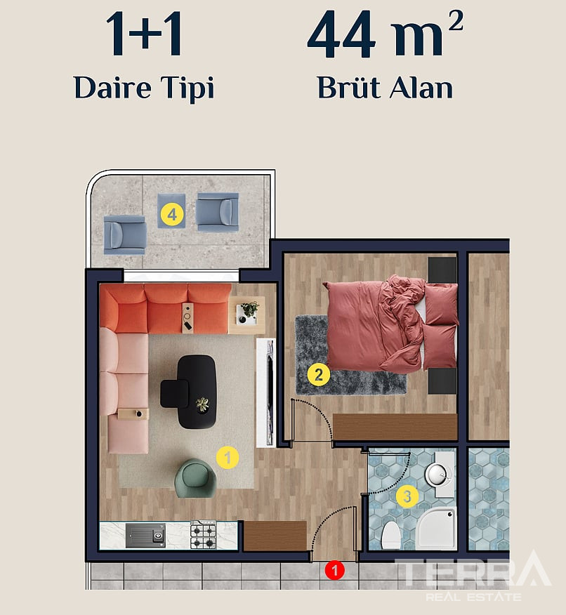 City View Apartment for Sale in Mamak, Ankara, Turkey - 115990