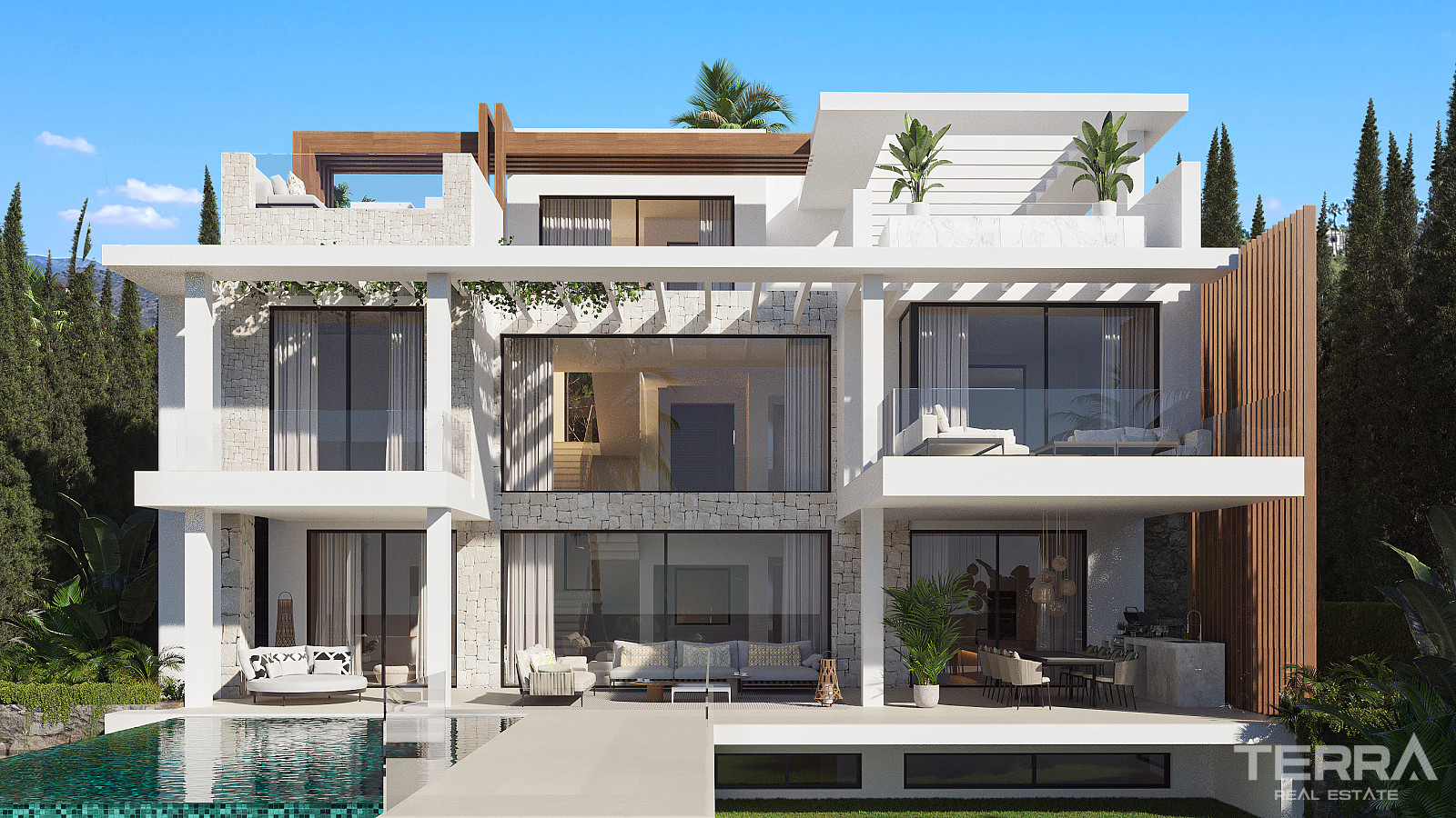 Estepona, Costa del Sol'da Satılık Asansörlü Villalar - 117081