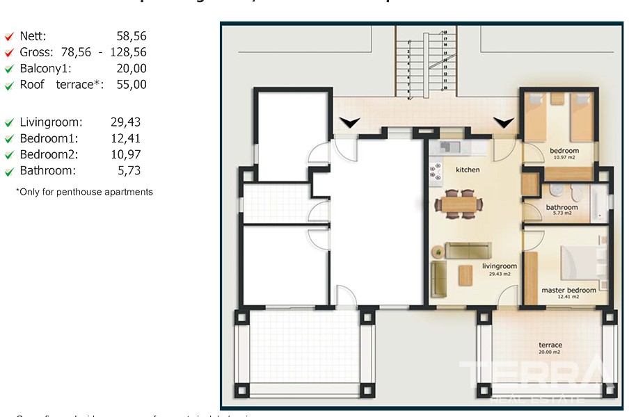 Grand Sea View Apartments in Bodrum / Gümüslük - 6750