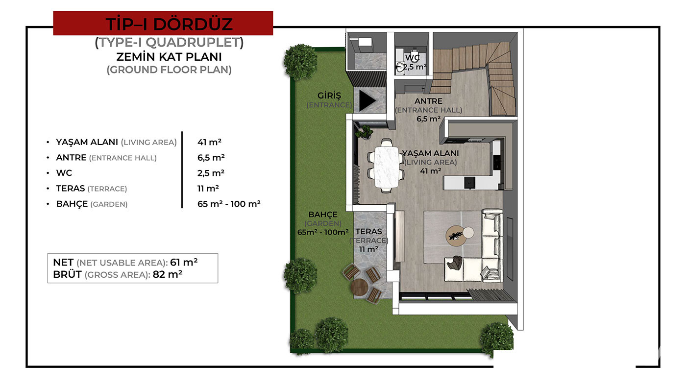 Villas à vendre à Zümrüt, Konyaaltı, Antalya, Turquie - 118733