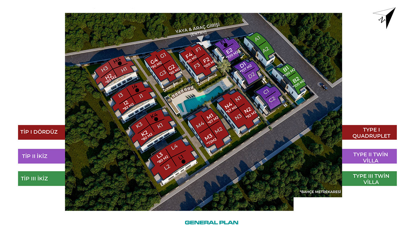 Villas à vendre à Zümrüt, Konyaaltı, Antalya, Turquie - 118734
