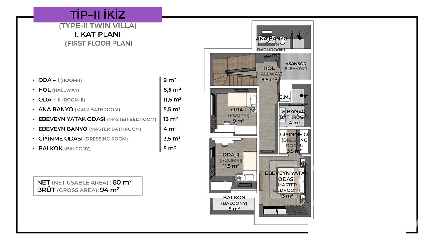 Villas à vendre à Zümrüt, Konyaaltı, Antalya, Turquie - 118740