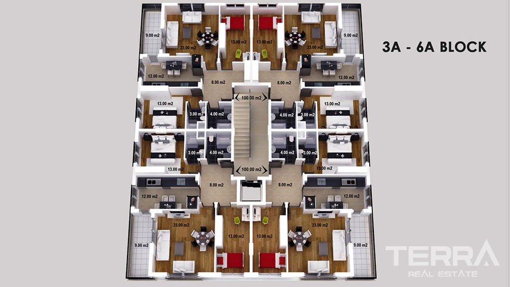 Sahra Homes 2 in Kepez, Antalya - 7119
