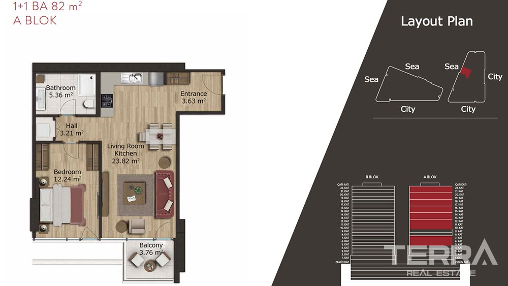 Luxury apartments for sale in Kadıköy, Istanbul - 7130