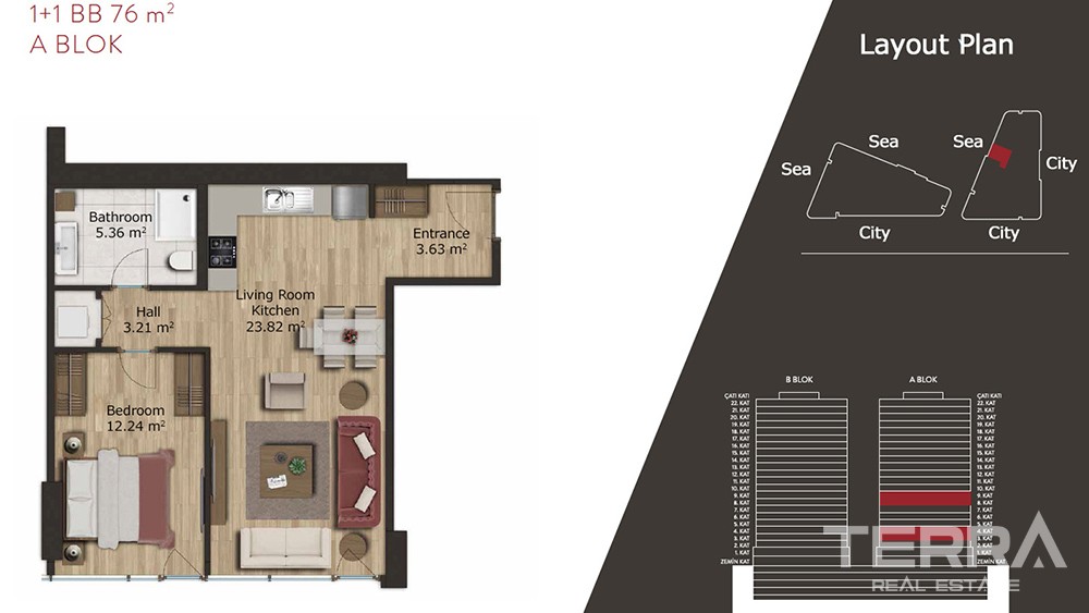 Luxury apartments for sale in Kadıköy, Istanbul - 7133