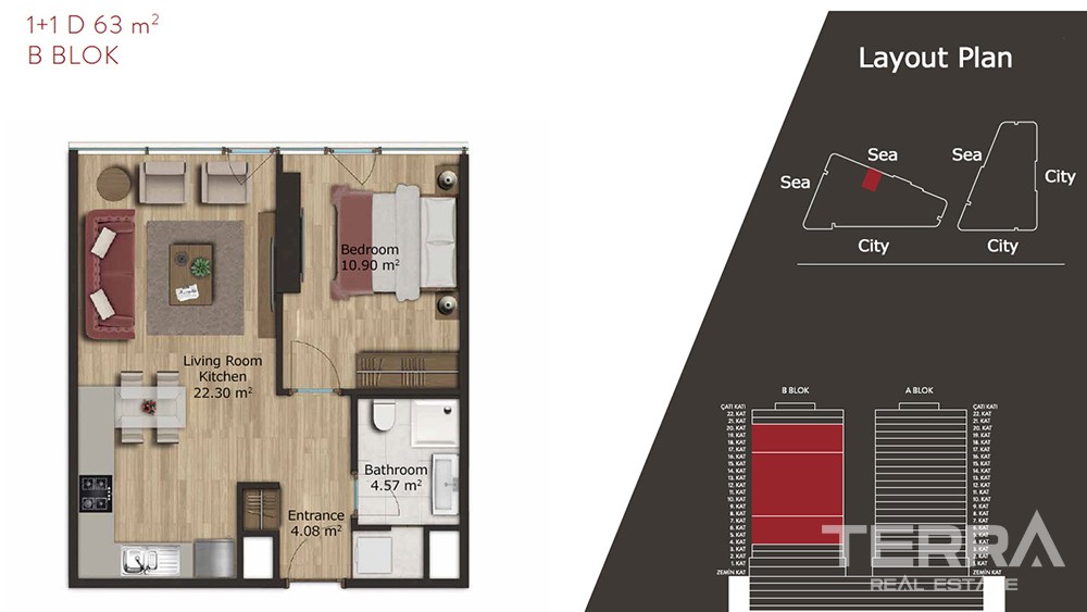 Luxury apartments for sale in Kadıköy, Istanbul - 7134