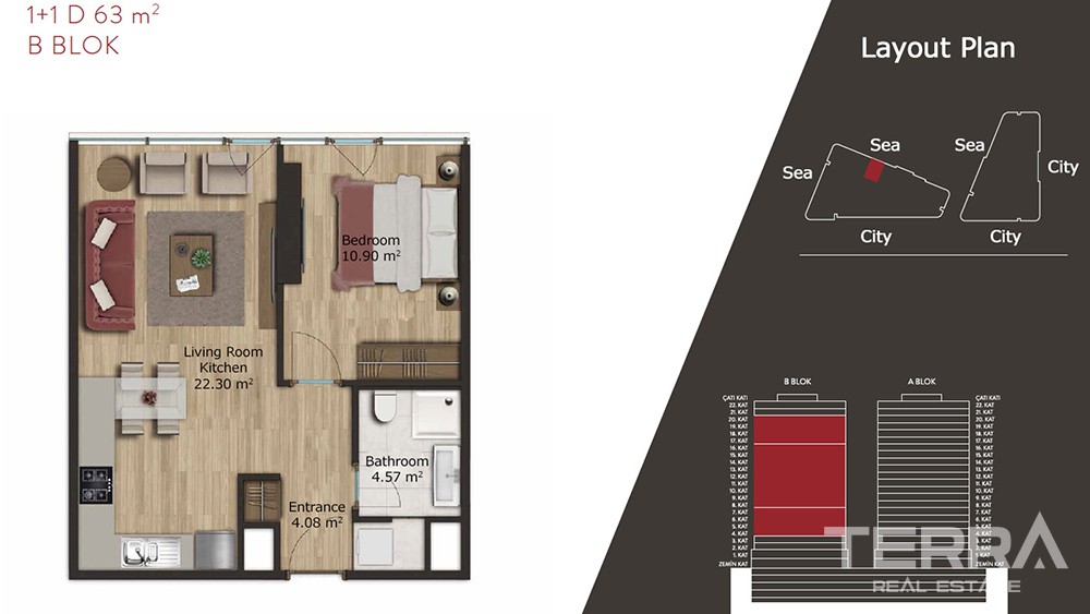 Luxury apartments for sale in Kadıköy, Istanbul - 7135