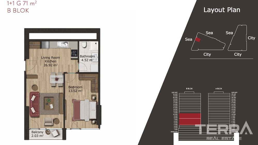 Luxury apartments for sale in Kadıköy, Istanbul - 7136