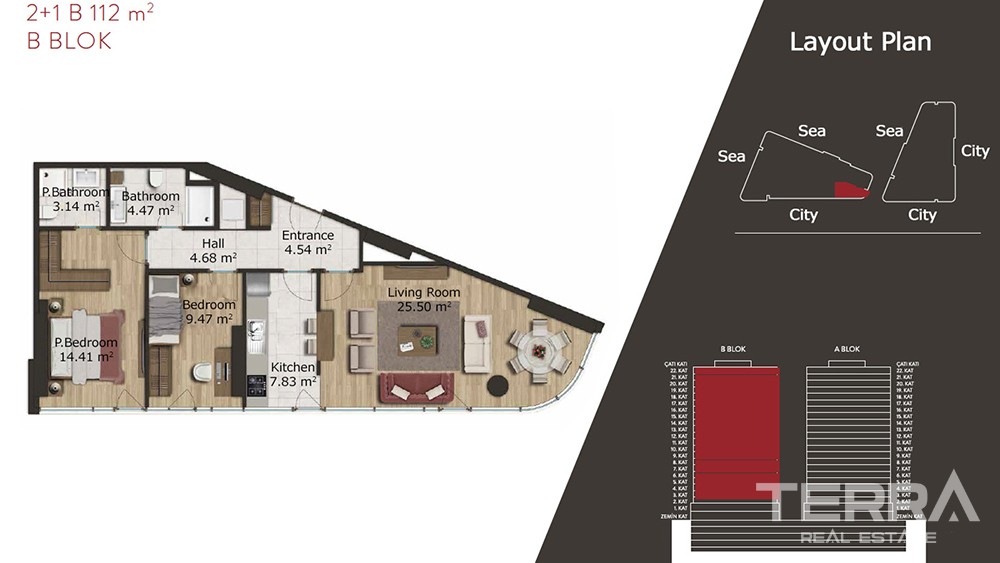 Luxury apartments for sale in Kadıköy, Istanbul - 7138