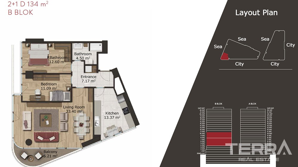 Luxury apartments for sale in Kadıköy, Istanbul - 7141