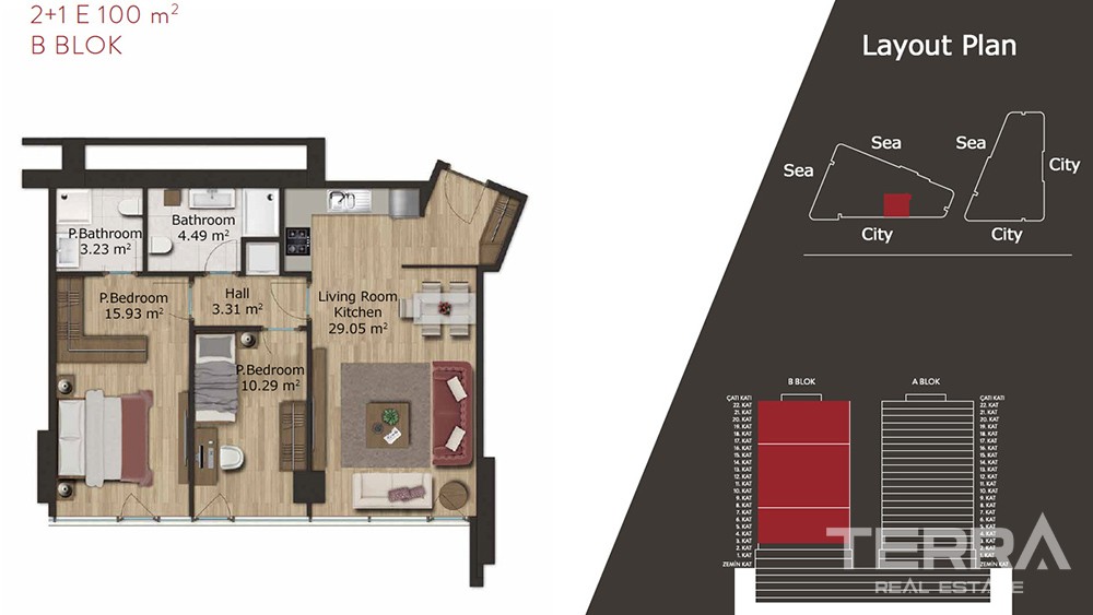 Luxury apartments for sale in Kadıköy, Istanbul - 7142