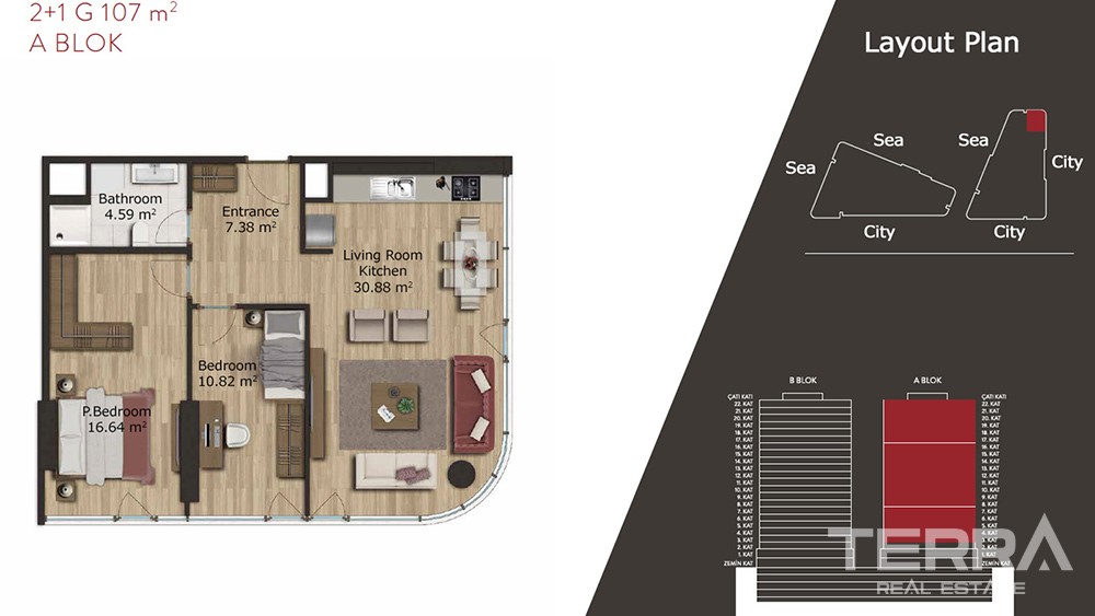Luxury apartments for sale in Kadıköy, Istanbul - 7144
