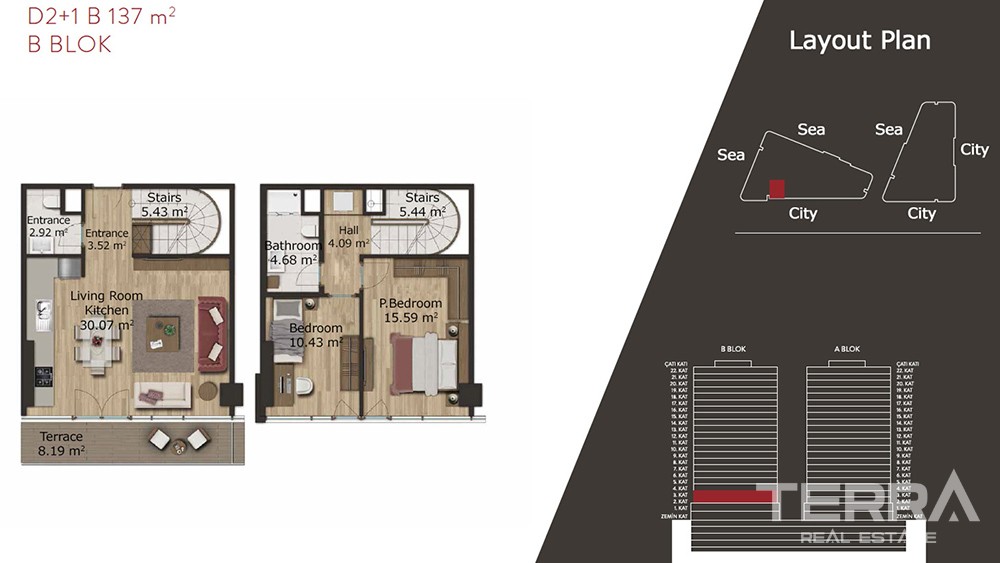 Luxury apartments for sale in Kadıköy, Istanbul - 7145