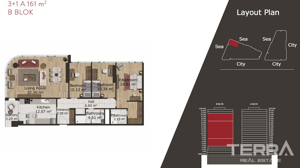 Luxury apartments for sale in Kadıköy, Istanbul - 7146