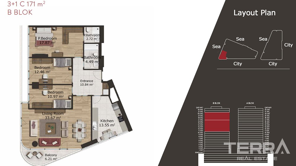 Luxury apartments for sale in Kadıköy, Istanbul - 7148
