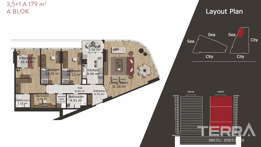 Luxury apartments for sale in Kadıköy, Istanbul - 7149