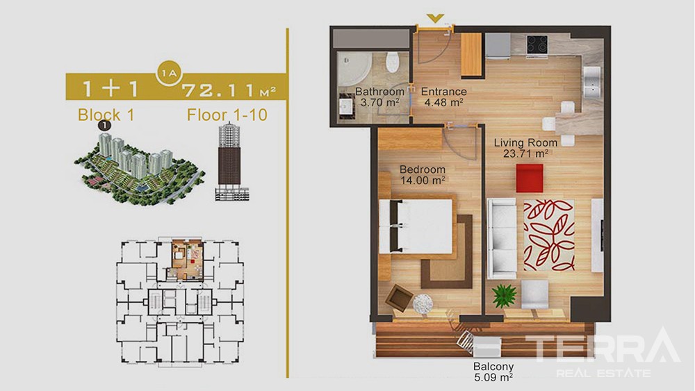 Luxury apartments in Gaziosmanpaşa, Istanbul - 7156