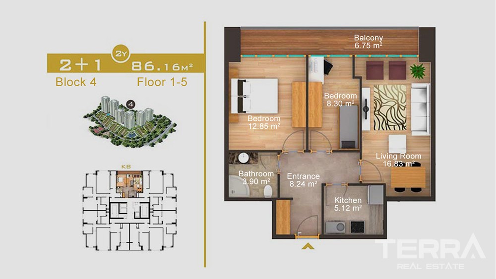 Luxury apartments in Gaziosmanpaşa, Istanbul - 7162