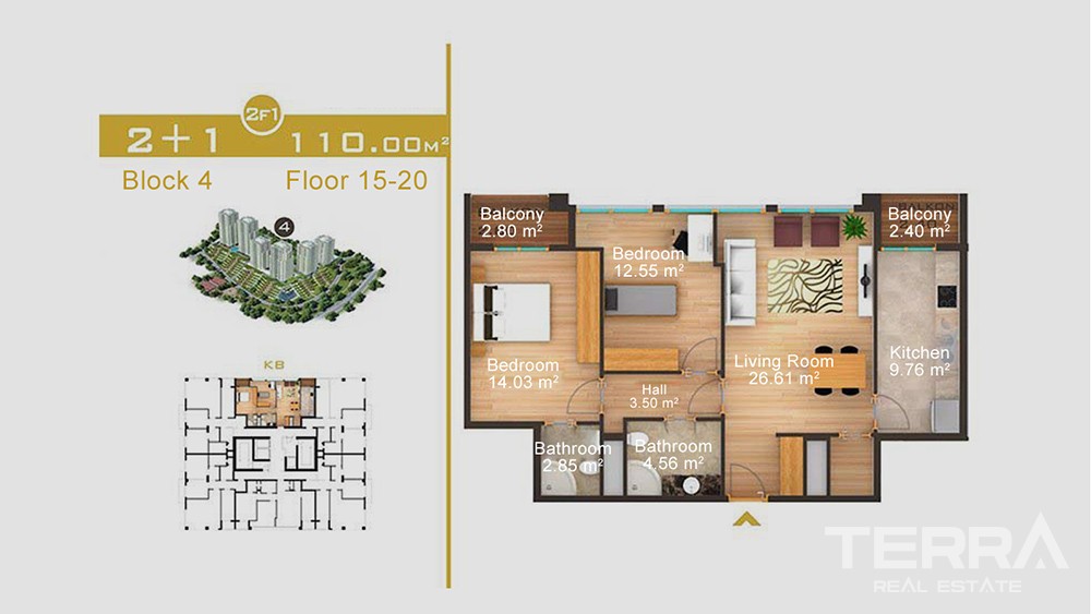 Luxury apartments in Gaziosmanpaşa, Istanbul - 7167
