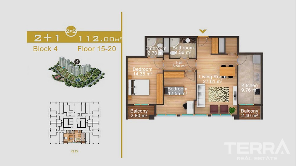 Luxury apartments in Gaziosmanpaşa, Istanbul - 7171